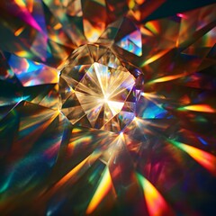 Wall Mural - a close up of a diamond with many colors