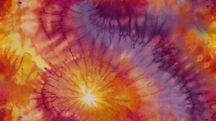 Wall Mural - orange purple tie dye pattern