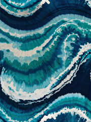 Wall Mural - tie dye sea pattern