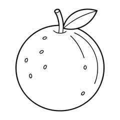 Vector of orange coloring pages for kids on white