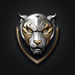 jaguar logo with golden silver shield