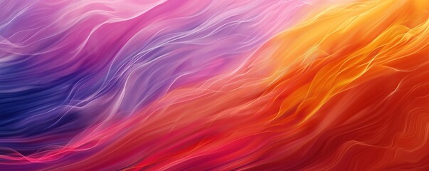 Poster - Abstract Multicolored Energy Flow Background with pink, violet, orange mixing colors.