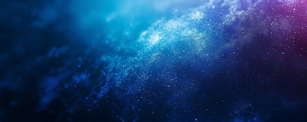Poster - Colorful gradient background with a glowing blue light on a dark backdrop. Grainy noise texture effect for banner or header design.