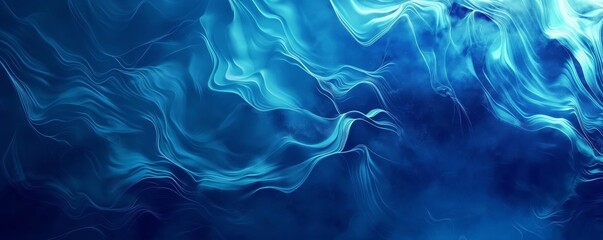 Poster - colorful gradient background with grainy, glowing blue light on a dark backdrop. noise texture effec
