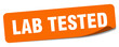 lab tested sticker. lab tested label