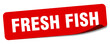 fresh fish sticker. fresh fish label