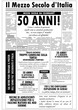 © chiara - Biglietto di auguri divertente 50 anni stampabile su A3 personalizzabile modello giornale. Biglietto di auguri compleanno da personalizzare e stampare.