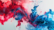 abstract watercolor background, color explosion blue and red 1