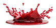 A red splash isolated on transparent background.