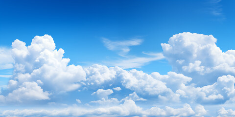 Sticker - blue sky with white cloud background. white cloud with blue sky background