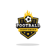 football championship logo for template and tournament, footbal logo template