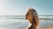 © PetrovMedia - beautiful woman at vacation, summer holiday at the beach, sunbath and carefree recreation, tanning and enjoying relaxation,
