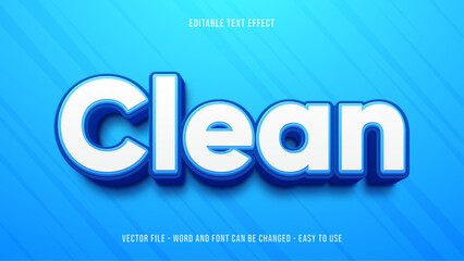 Poster - editable text effect clean 3d style