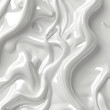 Smooth and creamy white liquid texture with flowing abstract shapes