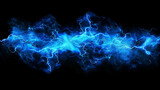 Fototapeta Uliczki - Isolated blue electrical lightning strike visual.