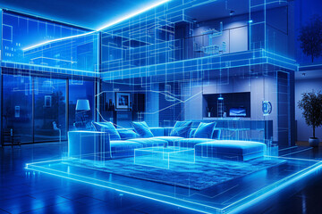 Wall Mural - Futuristic Smart Home