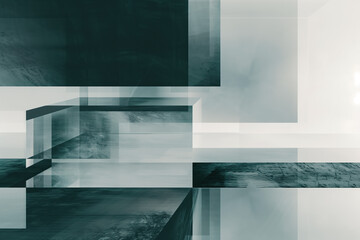 Poster - Abstract background with reflections and caustics. Futuristic background image. Created with Generative AI technology.