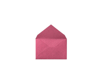 Wall Mural - open one lame pink envelope seen from an overhead angle.