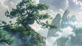 Fototapeta Uliczki - Nan Fui Chao herb tree top.