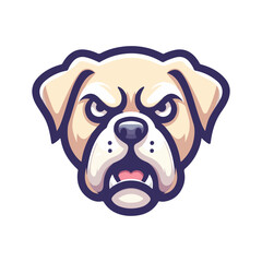Wall Mural - The Angry Dog mascot logo