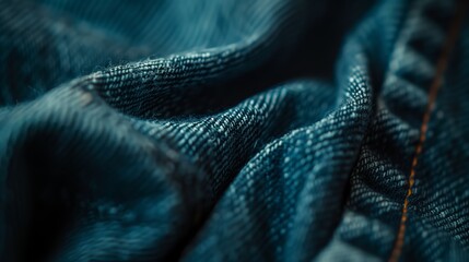 Poster - Extreme close-up of denim material