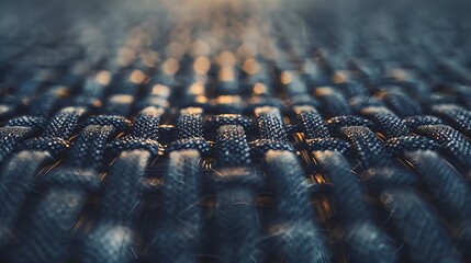 Poster - Extreme close-up of jeans material.