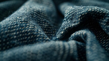 Poster - Extreme close-up of denim fabric