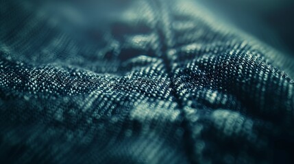 Poster - Extreme close-up of jeans material.
