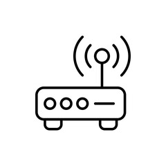 Poster - Router outline icons, minimalist vector illustration ,simple transparent graphic element .Isolated on white background