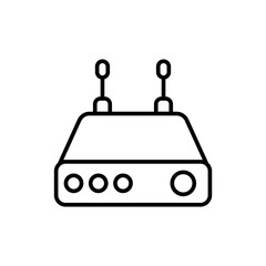 Poster - Router outline icons, minimalist vector illustration ,simple transparent graphic element .Isolated on white background