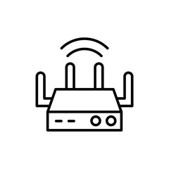Poster - Router outline icons, minimalist vector illustration ,simple transparent graphic element .Isolated on white background