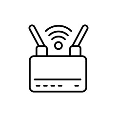 Poster - Router outline icons, minimalist vector illustration ,simple transparent graphic element .Isolated on white background