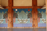 Fototapeta Tęcza - Sun, Moon, and Five Peaks (Ilwolobongdo), traditional painting in Gyeongbokgung Palace