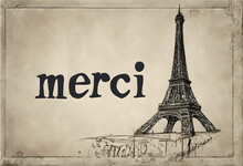 The French Word "Merci" .