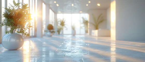 Aufkleber - As a background, you can use a blurred focus of an open office space in white