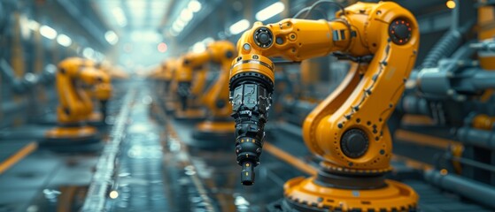 Poster - An Industry 4.0 or 4th industrial revolution smart factory robot arm and the IOT software to control its operation.