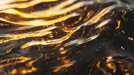 Wall Mural - mixture of golden oil and black water