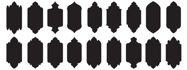 Wall Mural - silhouette for Ramadan kareem collection of window arches Islamic style vector eps 10
