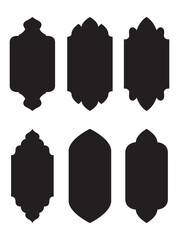 Wall Mural - silhouette for Ramadan kareem collection of window arches Islamic style vector eps 10
