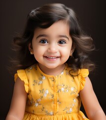 Canvas Print - Stylish Indian Baby Girl A Fashionable and Innocent Delight
