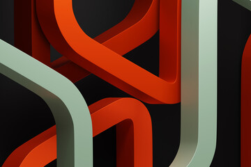 Poster - Abstract 3d background wallpaper with colorful lines. Create a visual element for a poster or banner header cover.