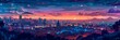 Night City Landscape Background Panorama Concept Drawing image HD Print 15232x5120 pixels. Neo Game Art V10 13