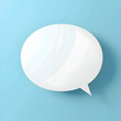 © 성환 이 - White empty speech bubble or balloon over blue background with shadow, chat, communication or dialogue concept template