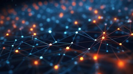 Poster - A close-up of a bunch of connected dots. Can be used for technology or network concepts