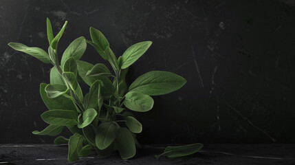 Wall Mural - a Sage plant positioned in a culinary setting.