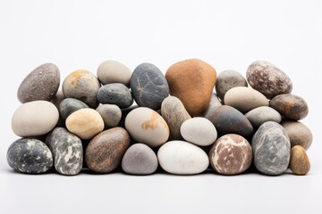 Poster - A pile of rocks stacked on top of each other. Suitable for nature or construction themes
