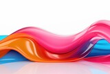 Fototapeta Kuchnia - Vibrant liquid wave on white background, perfect for design projects