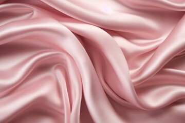 Poster - Close up of pink satin fabric, suitable for fashion design projects