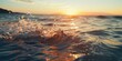 Close up of a wave in the ocean at sunset. Perfect for nature backgrounds