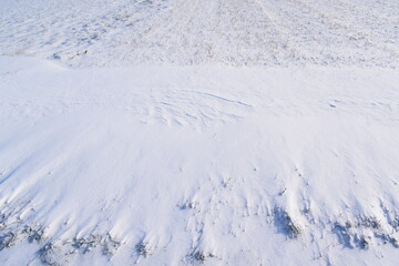 Wall Mural - wind shaped snow surface